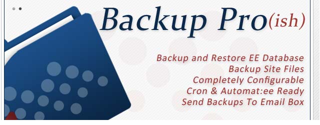 Backup Pro ExpressionEngine add-on