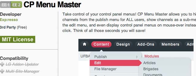 CP Menu Master addon