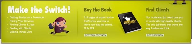freelance switch header product placement