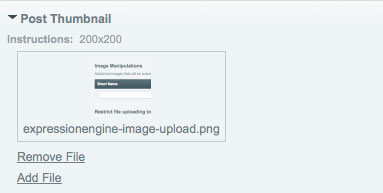 Upload an image in an entry
