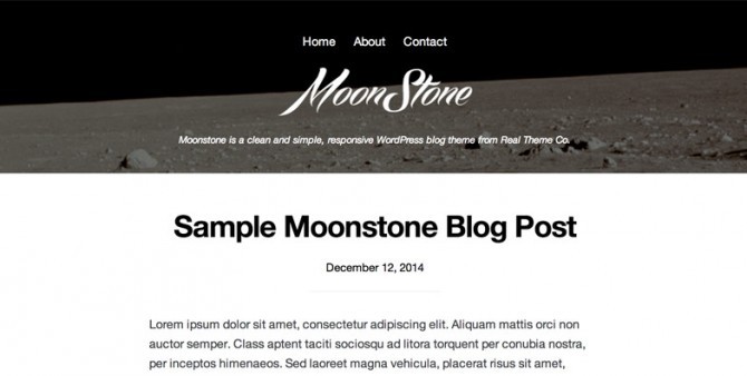 Moonstone responsive blog theme
