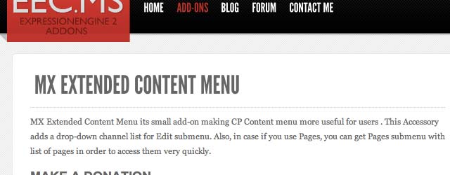 MX Extended Content Menu for EE
